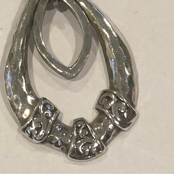 LOIS HILL Sterling Silver Double Elongated Oval Drop Dangle Cut Out Earrings - Picture 3 of 7